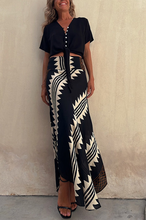 Siena Geometric Maxi Skirt
