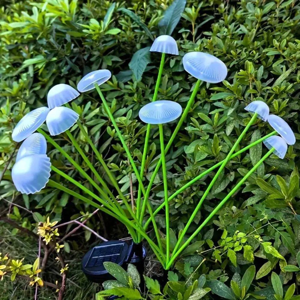 Solar Garden Light with Swaying Jellyfish Head and Dual Lighting Modes, 6 LEDs