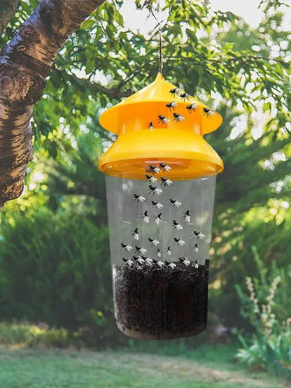 Hanging Fly Trap with Water Bait System, 2-Pack Reusable
