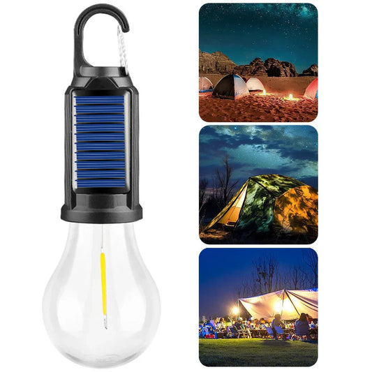 Camping Lantern with Solar Charging and Hanging Hook, 100 Lumens