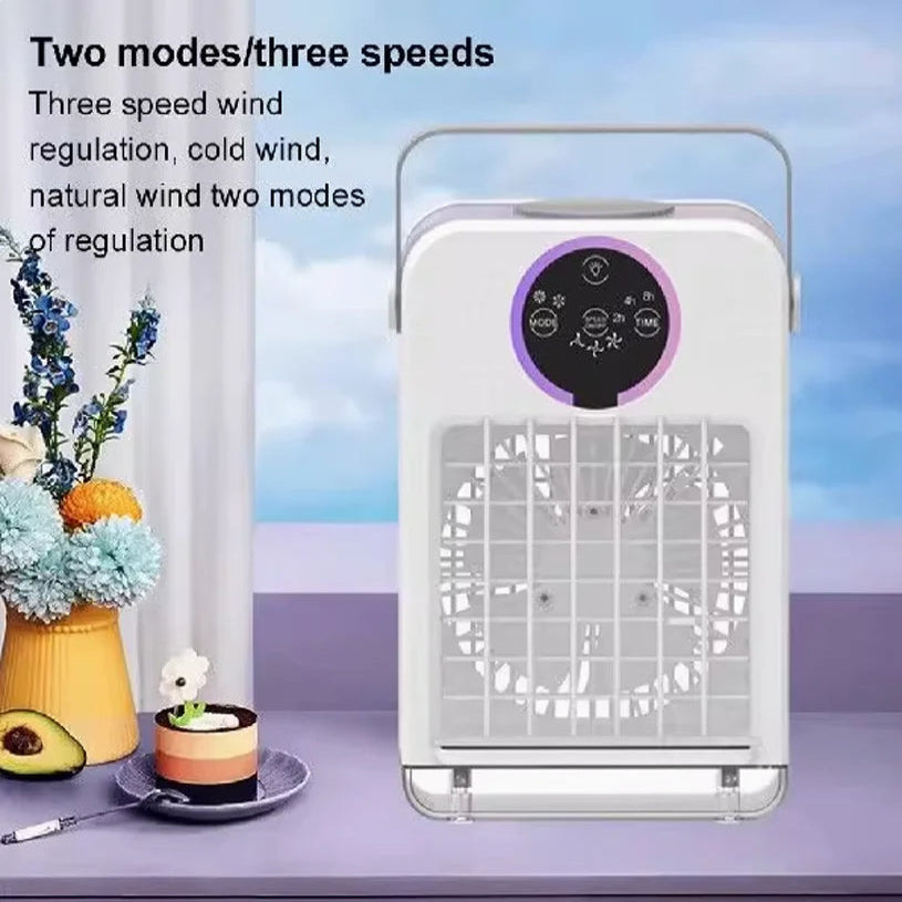 Mist Fan with Touchscreen Control and Three Speed Settings, Adjustable Angle