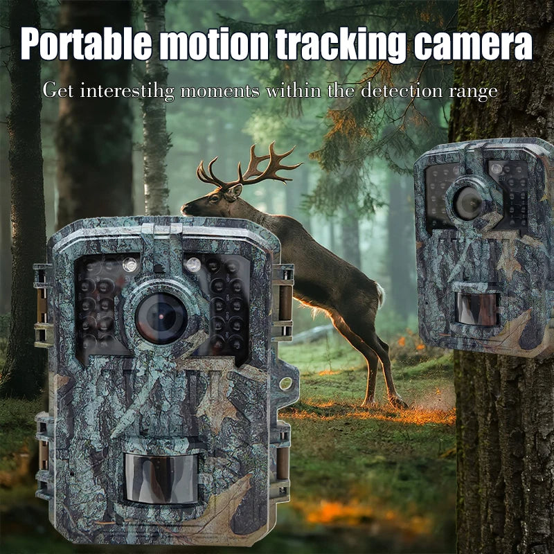 Trail Camera 16MP with PIR Motion Detection and Infrared Night Vision, 120° Wide Angle