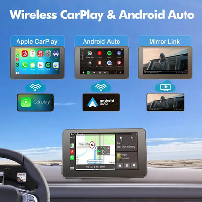 2026 Upgraded Wireless CarPlay Screen for Andriod & Iphone : The Ultimate Portable Car Play Adapter for Seamless In-Car Entertainment Car Media Player Car Monitor allveramart