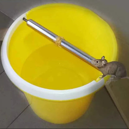 Stainless Steel Roller Mouse Trap with Self-Resetting Mechanism for Buckets