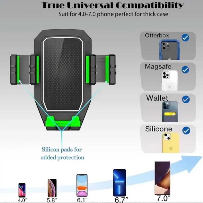 Long Reach Phone Mount with Gel Suction Base and 360 Degree Rotation for Trucks