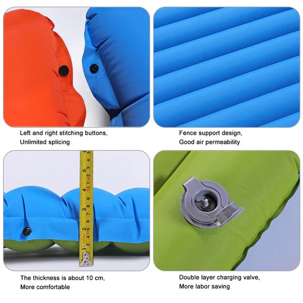 Inflatable Camping Mattress with Built In Foot Pump and Waterproof Fabric