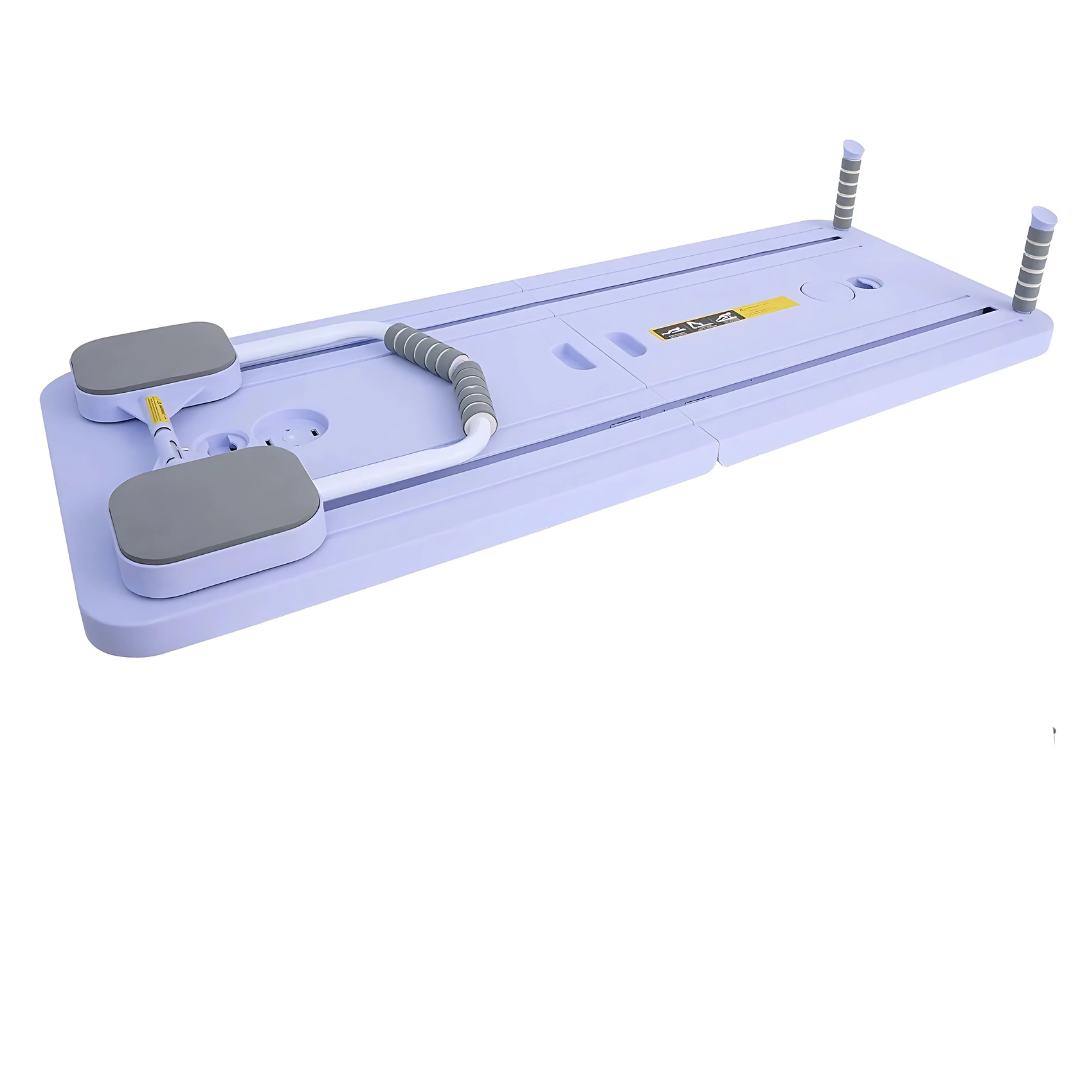 Compact Folding Exercise Board with Resistance Bands for Full Body Training