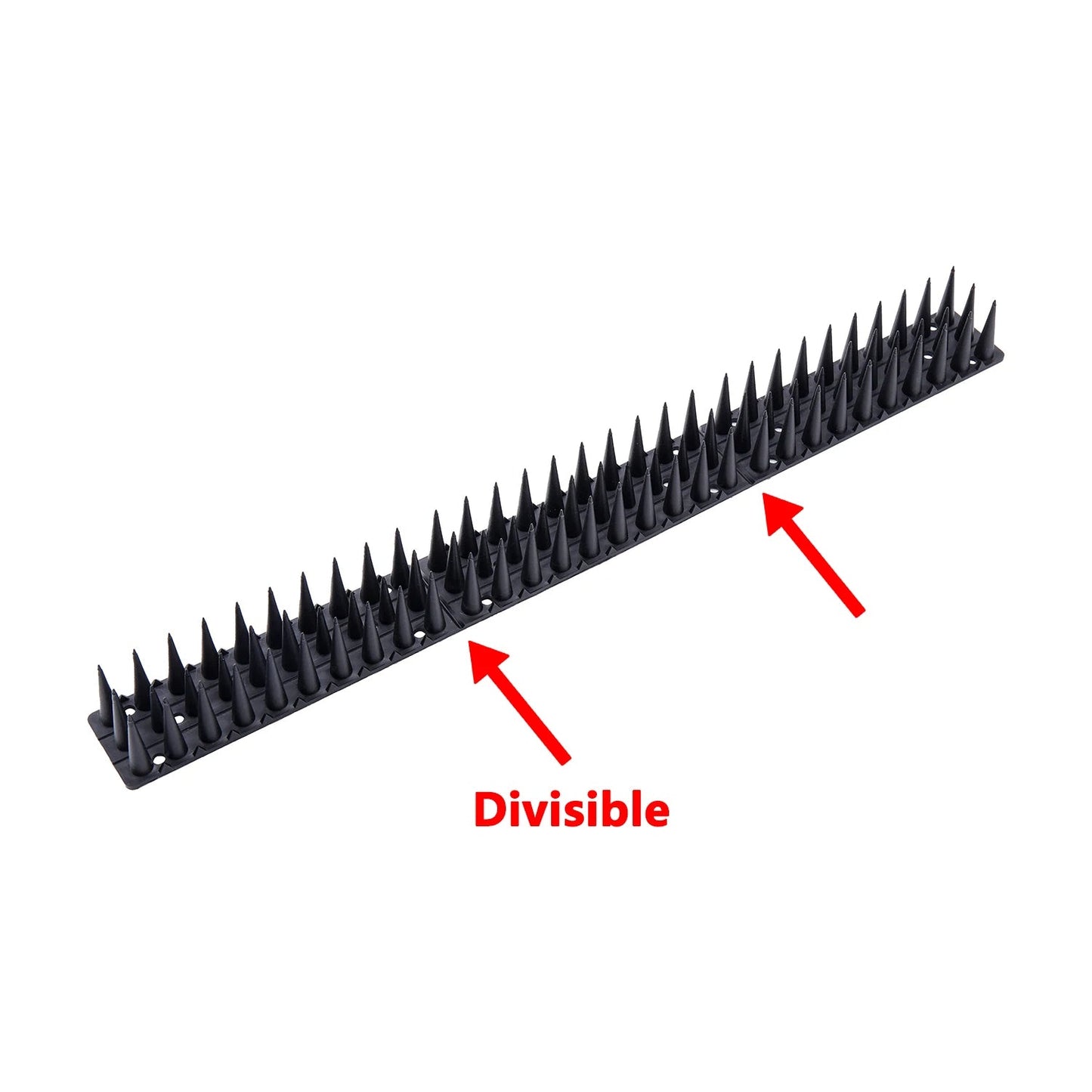Bird Control Spikes with Stainless Steel Rods and Plastic Base, 10 Pack