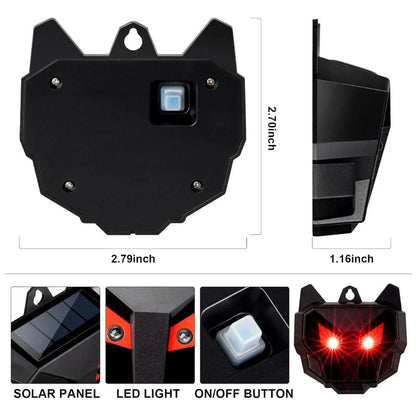 Motion Activated Solar Animal Repeller with Ultrasonic Sound and LED Light, 30ft Range 2PC