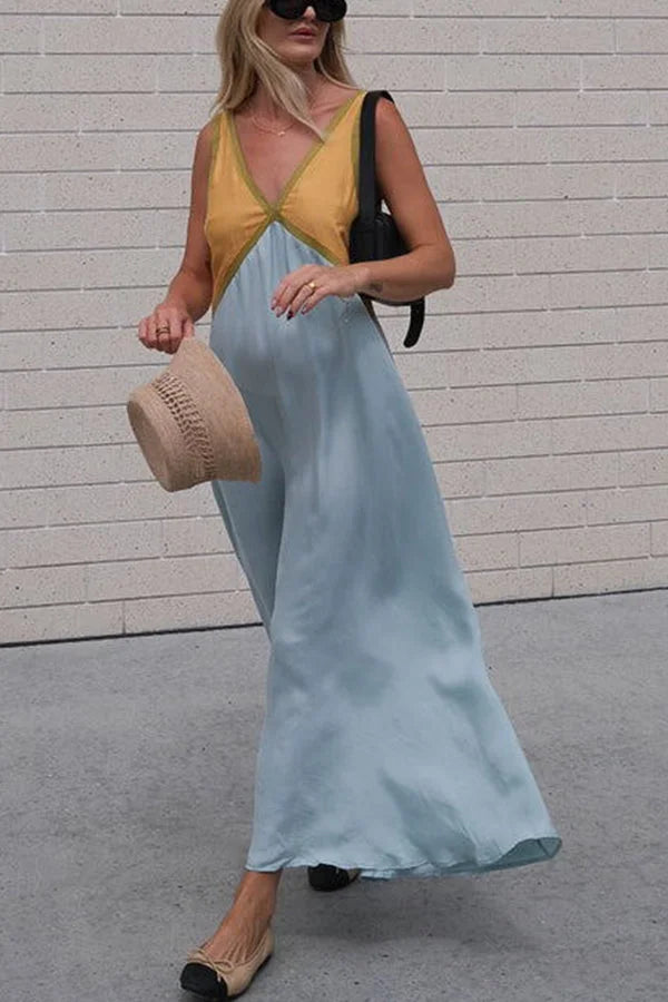 Iris V-Neck Colorblock Dress