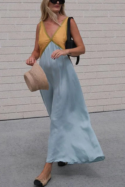 Iris V-Neck Colorblock Dress