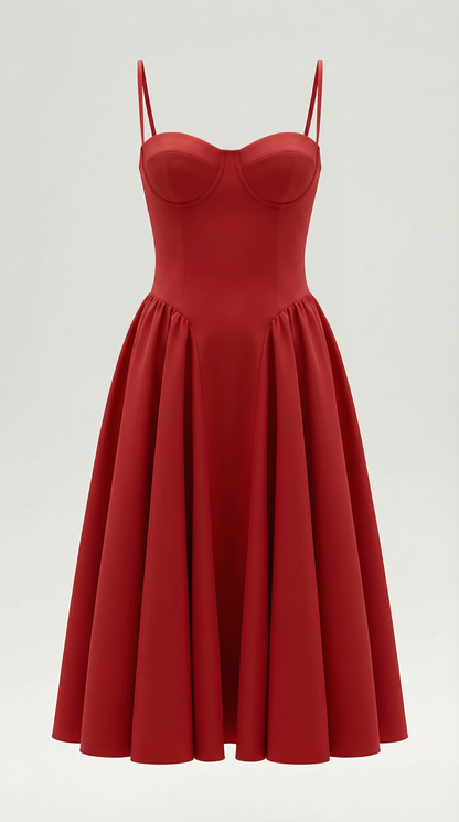 Odette Korset Midi Kjole