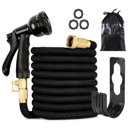 Expandable Garden Hose with 8 Spray Nozzle and 100ft Reach, Puncture Resistant