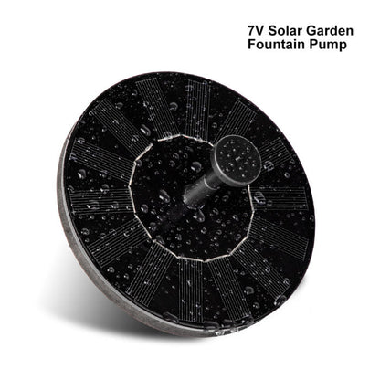 Floating Solar Fountain Pump with Interchangeable Spray Heads for Ponds and Birdbaths