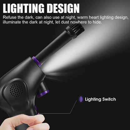 Rechargeable Air Duster with Precision Nozzles Attachments and 15000mAh Battery