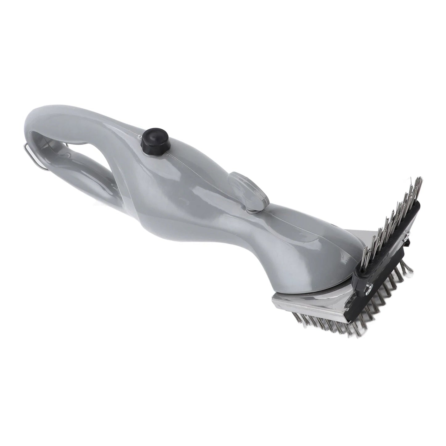 Steam Powered Grill Brush with Stainless Steel Bristles and Extended Handle