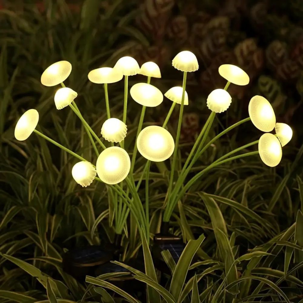 Solar Garden Light with Swaying Jellyfish Head and Dual Lighting Modes, 6 LEDs
