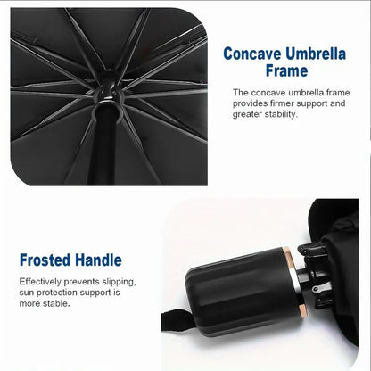 55in x 31in 2026 Heat Reflective Front Window Automotive Glass Sunshade - Blocks 99% Heat, Universal Fit for Cars & SUVs, Vehicle Accessories, Summer Car Visor Accessory Car Privacy Curtain allveramart
