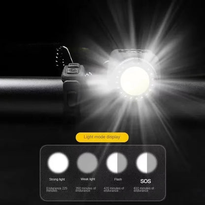 Bike Horn and Front Light with COB Bulb and Split Remote Control, 5 Horn Modes