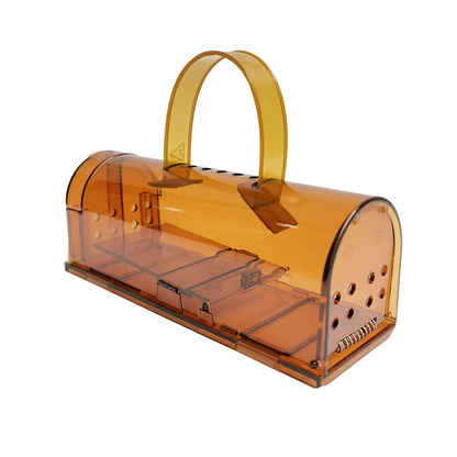 Mouse Trap with Pedal Trigger and Transparent Body, Reusable