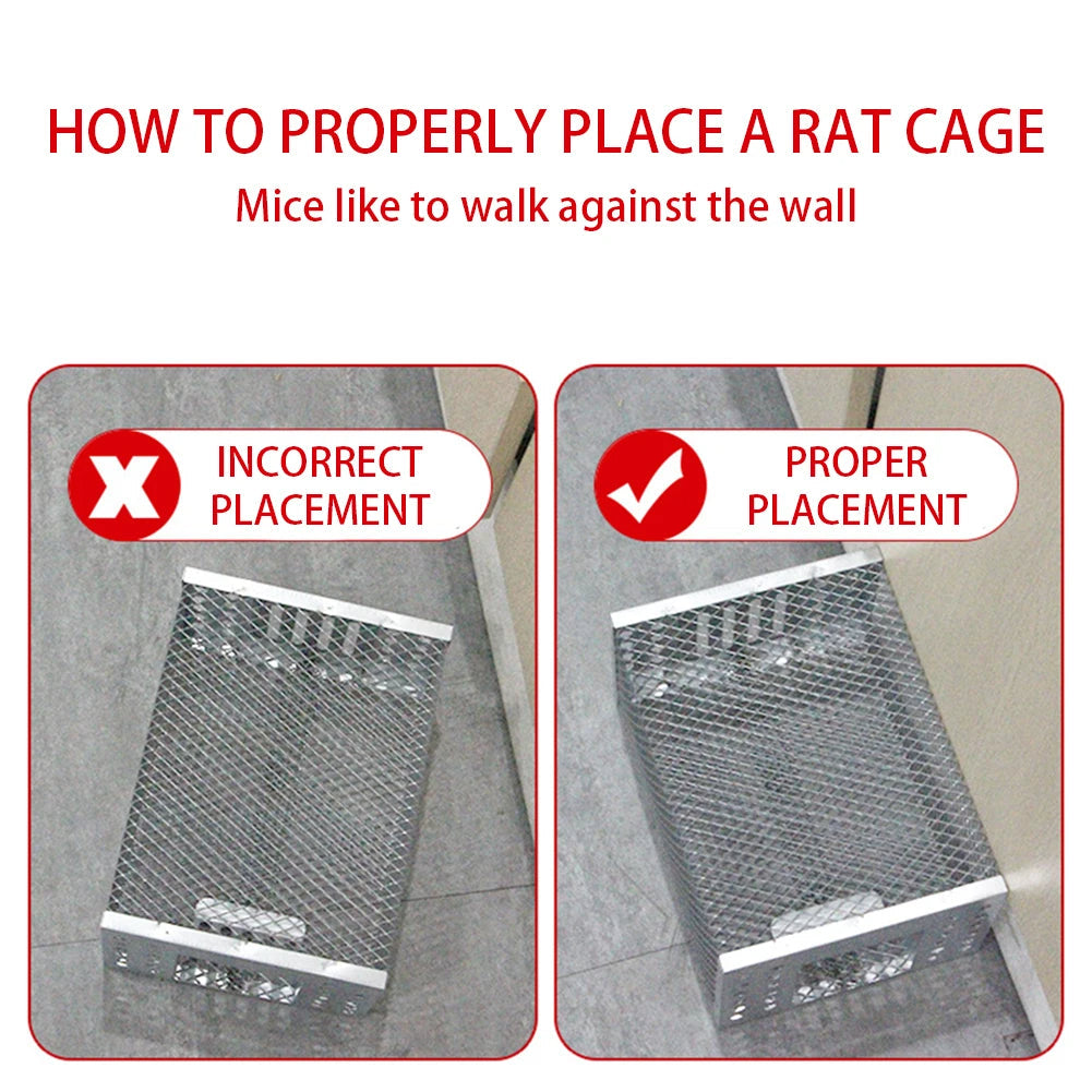 Reusable Mouse Trap Cage with Sliding Door and One Way Entry