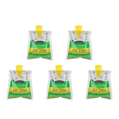 Disposable Fly Trap with Water Activated Bait and Hanging Loop