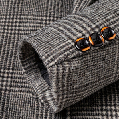 Oxford Plaid Wool Overcoat