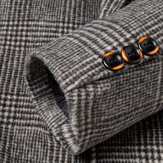 Oxford Plaid Wool Overcoat