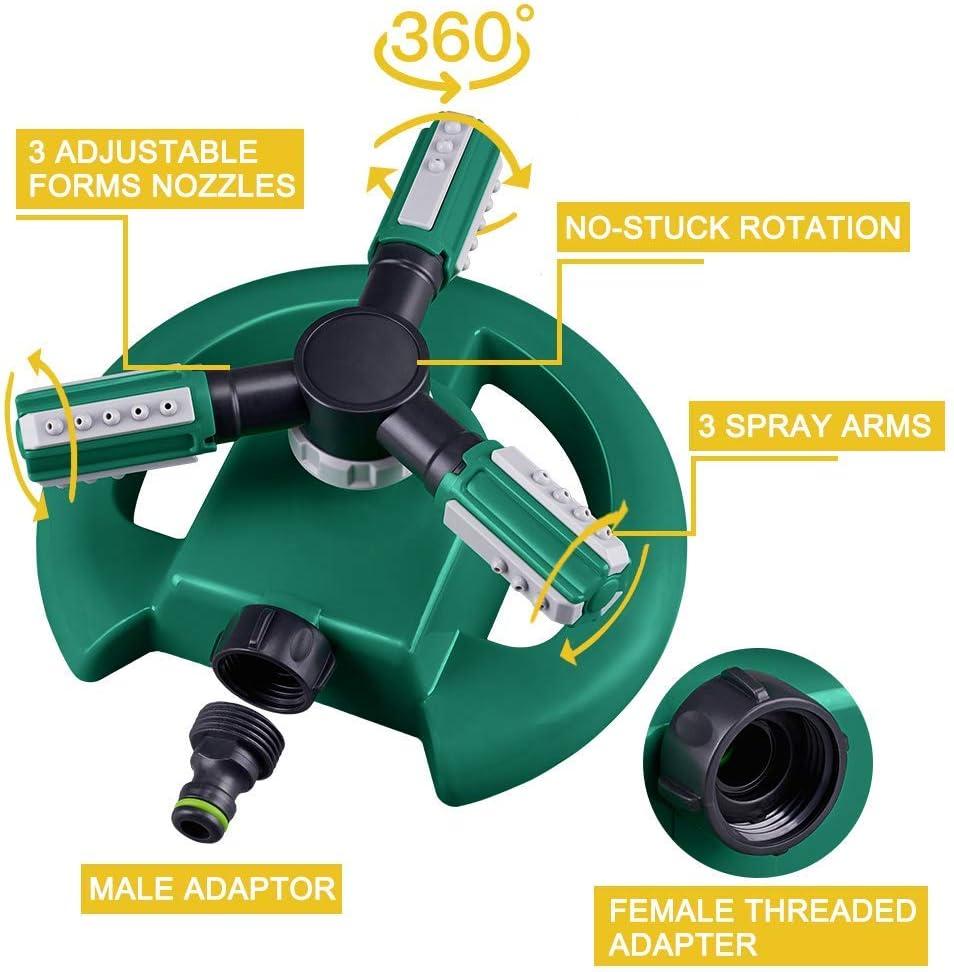 Rotating Yard Sprinkler with 36 Adjustable Nozzles and 49 Foot Coverage