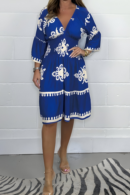 Luna Lagdelt Boho Maxikjole