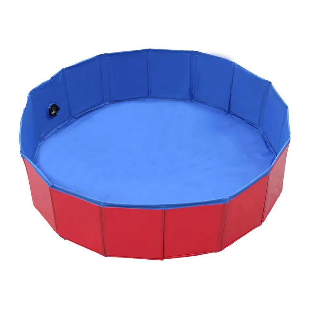 Portable Dog Bathing Pool with Composite Fabric and Quick Drain, 23.62in Diameter