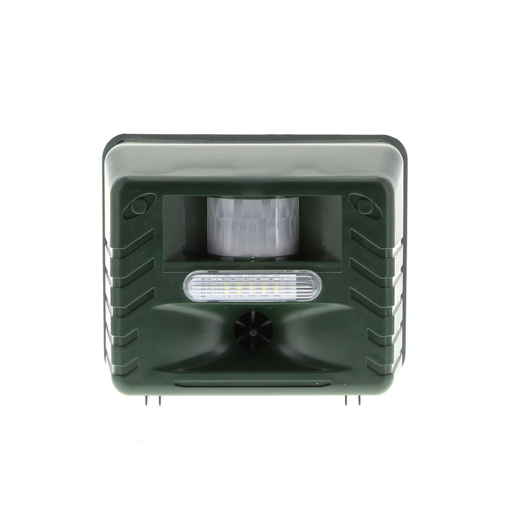 Solar Ultrasonic Bird Repeller with LED Flashing Light and 170 Degree Coverage