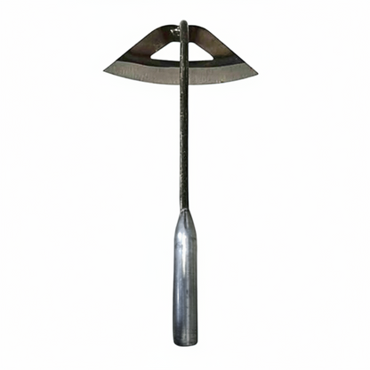 Steel Garden Hoe with Textured Grip and Extension Rod Compatible