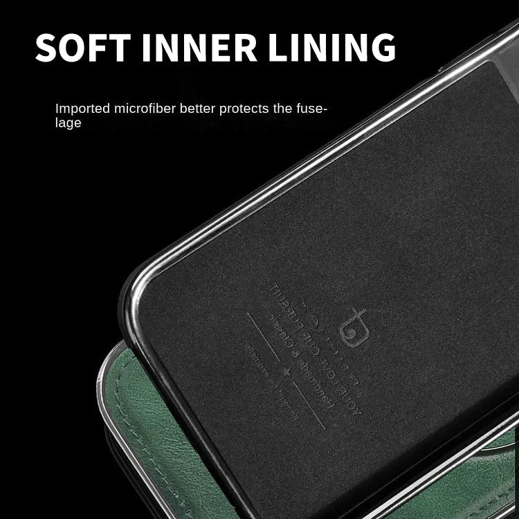 Phone Case with Textured Grip and Built In Kickstand, Magnetic Camera Protection