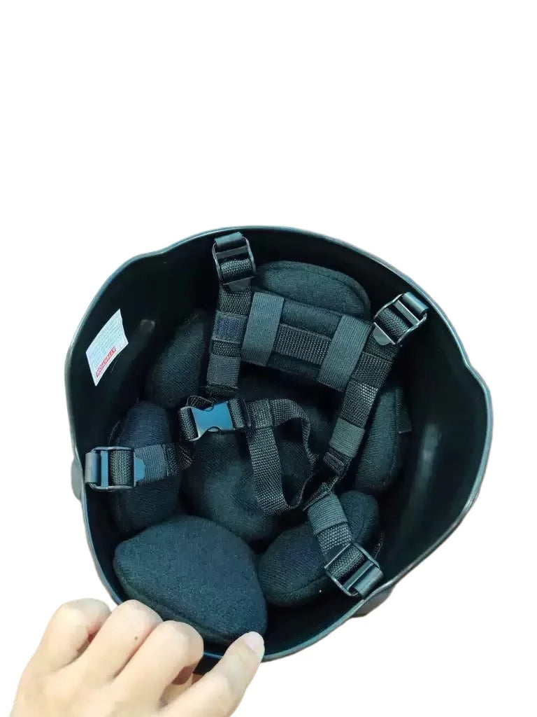 Tactical Helmet with Side Rail Mounts and Adjustable Chin Strap for Airsoft