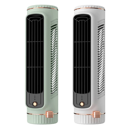Compact Tower Fan with 60 Degree Swivel and Rechargeable Battery