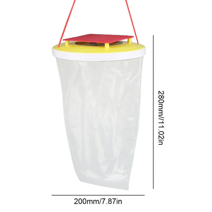 Water Activated Fly Trap Bag with Hanging Cap and Natural Fly Bait