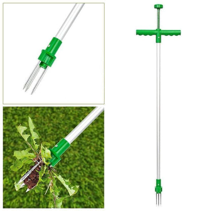 Standing Weed Puller with Three Steel Claws and Foot Pedal