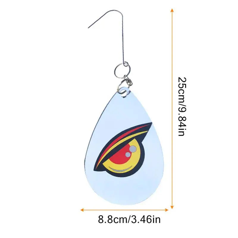 Acrylic Bird Repeller Disc with Reflective Eye Pattern and Stainless Steel Ring