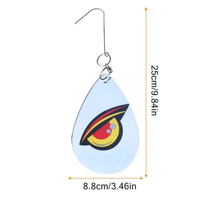 Acrylic Bird Repeller Disc with Reflective Eye Pattern and Stainless Steel Ring