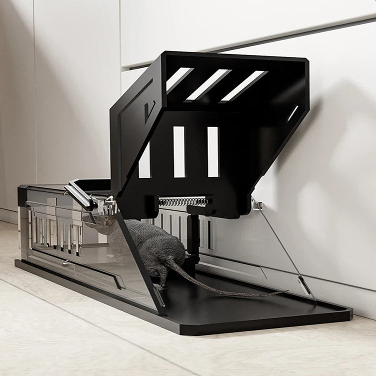 Automatic Rodent Trap Cage with Wide Entry and Clear Viewing Lid