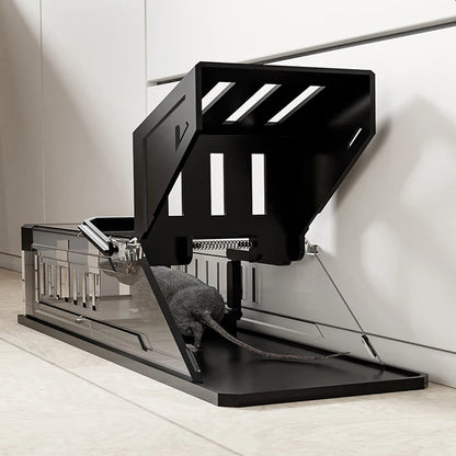 Automatic Rodent Trap Cage with Wide Entry and Clear Viewing Lid