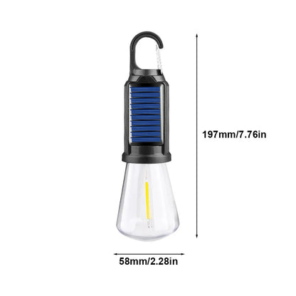 Camping Lantern with Solar Charging and Hanging Hook, 100 Lumens