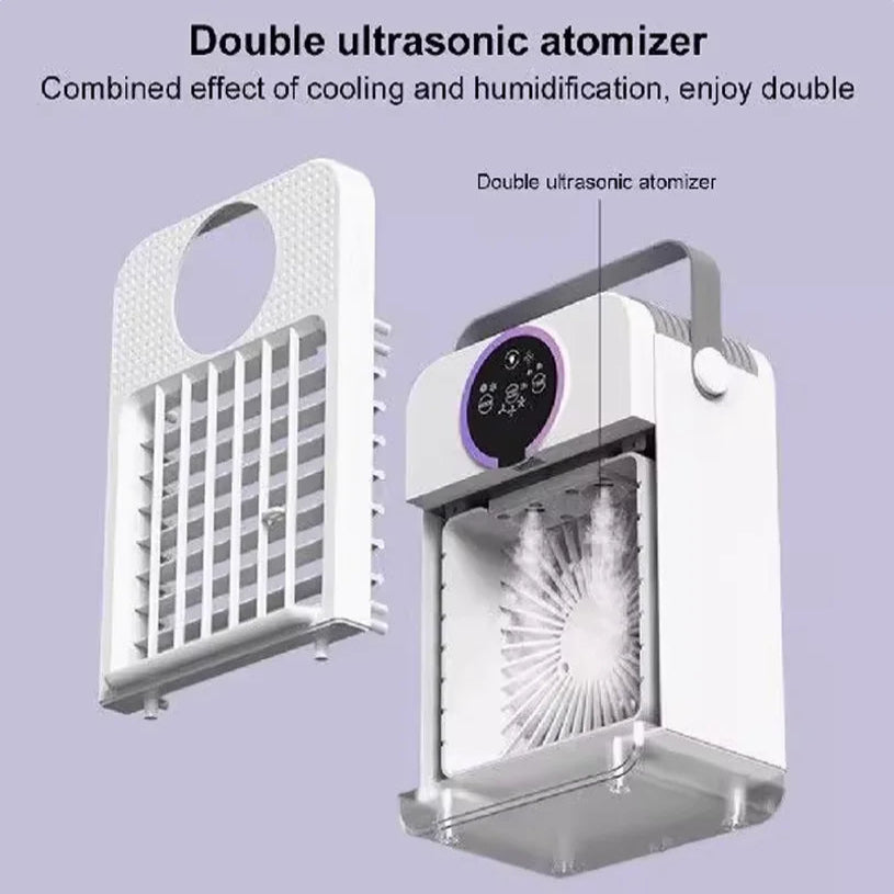Mist Fan with Touchscreen Control and Three Speed Settings, Adjustable Angle