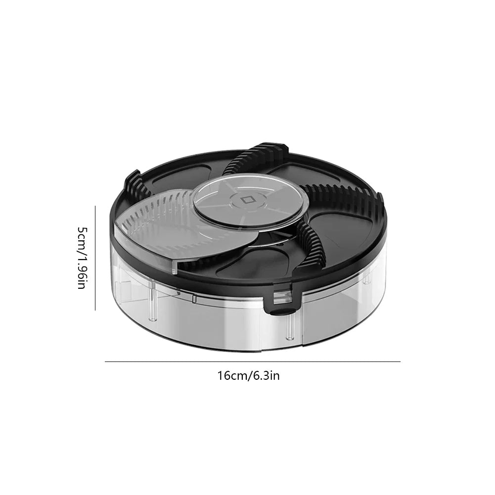 Rechargeable Fly Trap with Rotating Capture Chamber and Battery