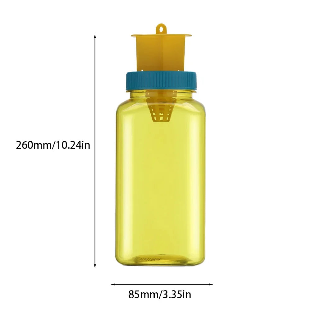 Fruit Fly Trap Bottle with Four Entry Points and Hanging Loop