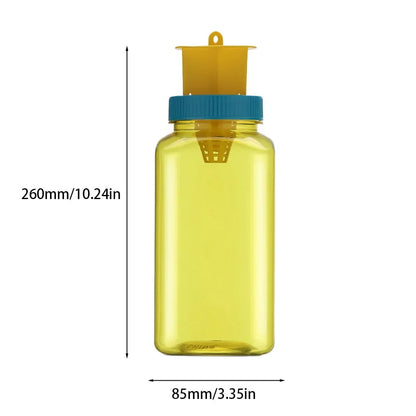 Fruit Fly Trap Bottle with Four Entry Points and Hanging Loop