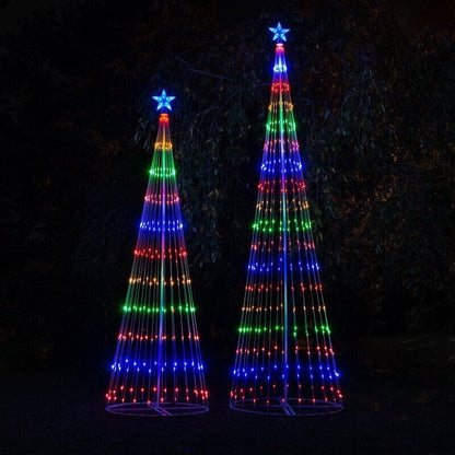 Outdoor Star String Lights with 150 Multicolor Bulbs and 12 Lighting Modes, 6.5ft