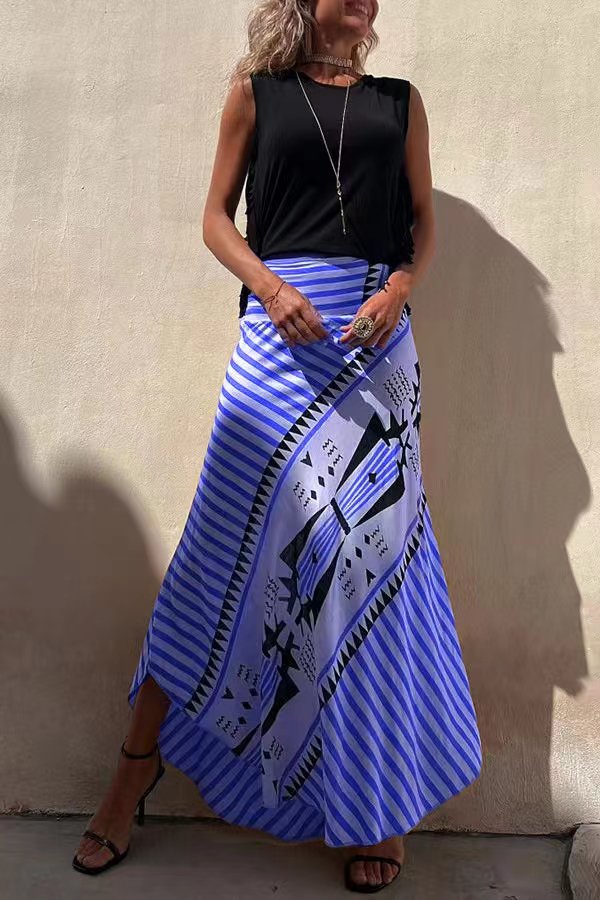 Siena Geometric Maxi Skirt