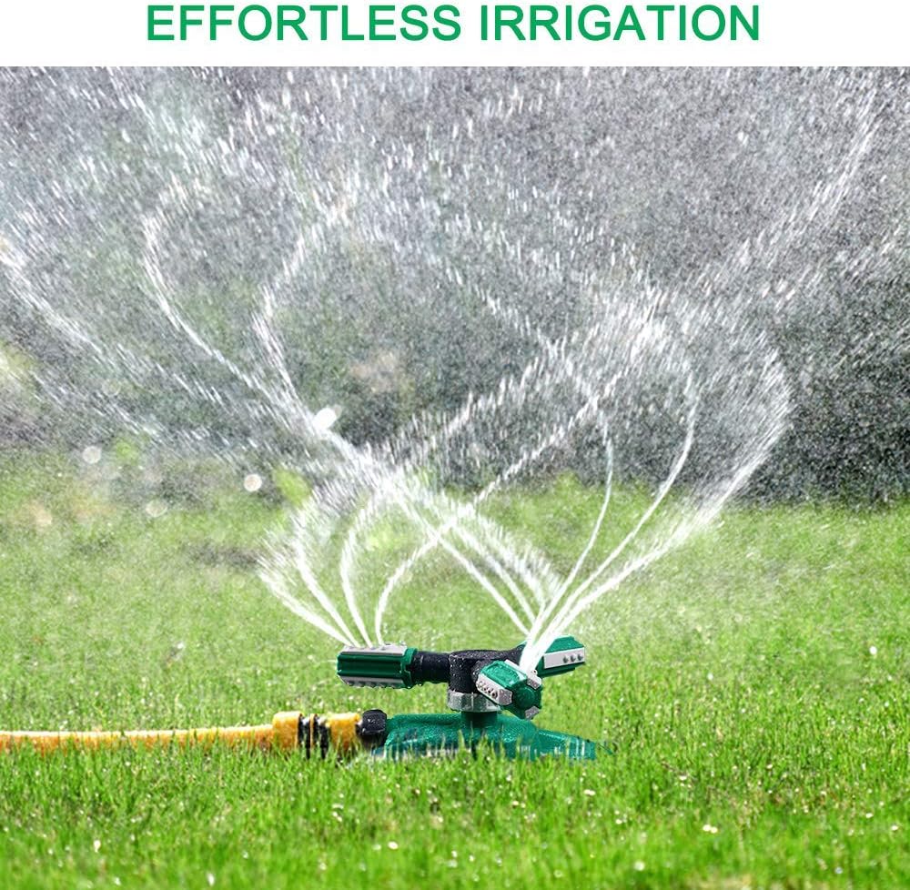Rotating Yard Sprinkler with 36 Adjustable Nozzles and 49 Foot Coverage